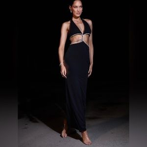 Meshki NICHA - Diamante Cut Out Maxi Dress